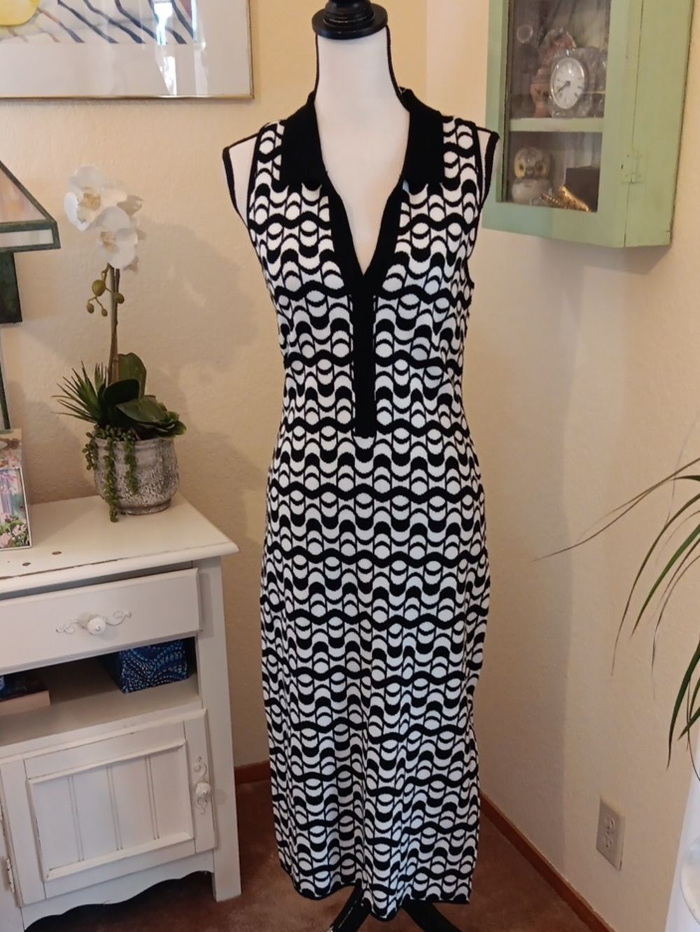 NWT House Of Harlow 1960 Geometric Print Sweater Dress. Bodycon. Knit.
